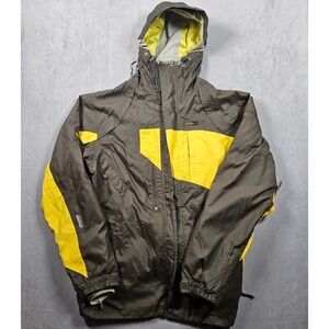 686 Snowboard Jacket Unisex Adult XL Yellow Gray Hooded Smarty Archetype Y2K